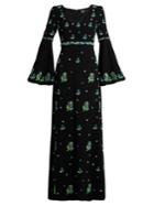 Andrew Gn Floral-embellished Crepe Gown