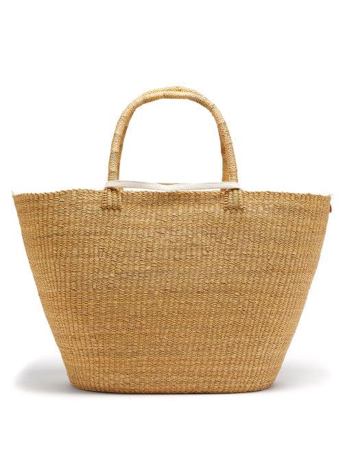 Muu - Sophie Straw Tote Bag - Womens - White Multi