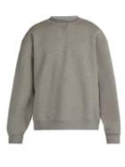 Matchesfashion.com Acne Studios - Logo Neck Cotton Sweatshirt - Mens - Grey