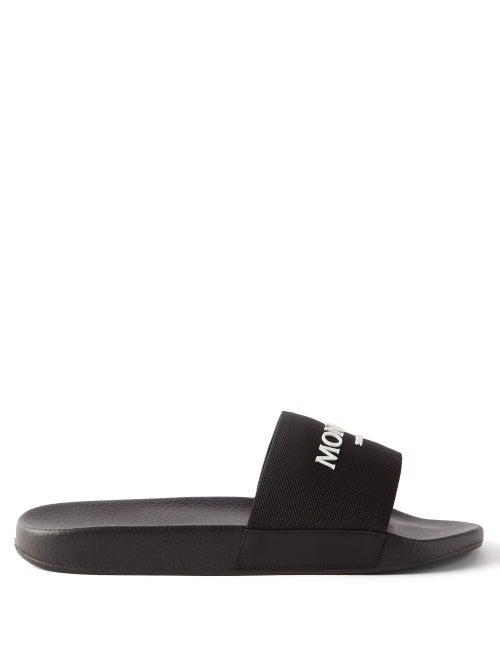 Moncler - Basile X Rubber Slides - Mens - Black White