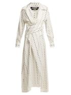 Matchesfashion.com Jacquemus - La Tunique Badii Polka Dot Fil Coup Cotton Dress - Womens - White Multi