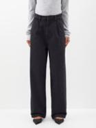 Raey - Organic Cotton Tapered-leg Smart Jean - Womens - Black