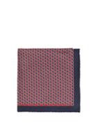 Matchesfashion.com Gucci - Gg Print Silk Pocket Square - Mens - Navy