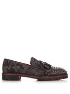 Christian Louboutin Rossini Camouflage-print Felt Loafers