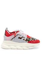 Matchesfashion.com Versace - Chain Reaction Calf Hair Trainers - Mens - Red Multi