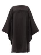 Matchesfashion.com Fil De Vie - Skoura Fringed Linen Kaftan - Womens - Black