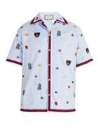 Gucci Motif-embroidered Bowling Shirt