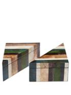 Matchesfashion.com Blue Carreon - Set Of 2 Linea Shell Boxes - Multi