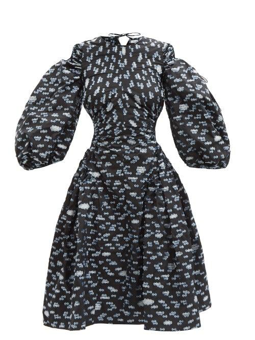 Cecilie Bahnsen - Jaz Cutout Fil-coup Dress - Womens - Black Multi