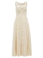 Matchesfashion.com Carl Kapp - Lyria Striped Jacquard Midi Dress - Womens - Cream Multi