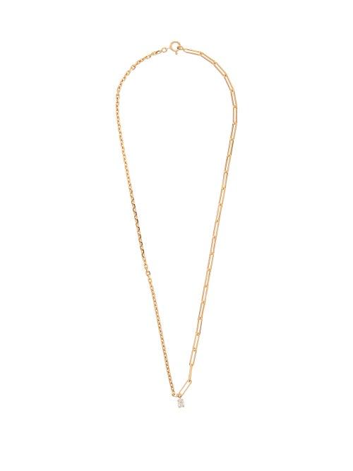 Matchesfashion.com Yvonne Lon - Diamond & 18kt Gold Mixed-chain Choker - Womens - Yellow Gold