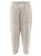 Balenciaga - Cropped Jersey Wide-leg Track Pants - Mens - White