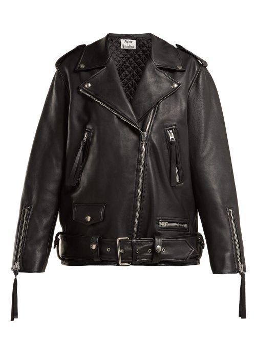 Matchesfashion.com Acne Studios - Leather Biker Jacket - Womens - Black