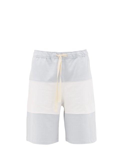 Matchesfashion.com Jw Anderson - Striped Cotton-jersey Rugby Shorts - Mens - Blue White