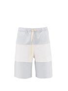 Matchesfashion.com Jw Anderson - Striped Cotton-jersey Rugby Shorts - Mens - Blue White