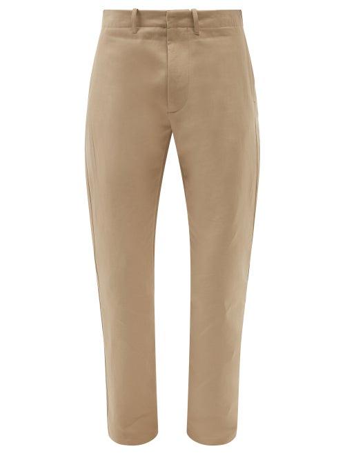 Gabriela Hearst - Rhys Cotton And Linen Straight-leg Trousers - Mens - Beige