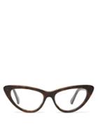 Matchesfashion.com Stella Mccartney - Chain Trim Cat Eye Bio Acetate Glasses - Womens - Tortoiseshell