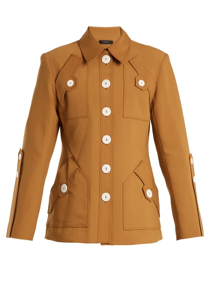 Ellery Starlight Point-collar Wool-blend Jacket