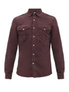Brunello Cucinelli - Cotton-corduroy Shirt - Mens - Dark Red