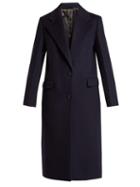 Matchesfashion.com Joseph - Magnus Single Breasted Wool Blend Coat - Womens - Navy