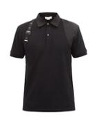 Matchesfashion.com Alexander Mcqueen - Harness Cotton-piqu Polo Shirt - Mens - Black