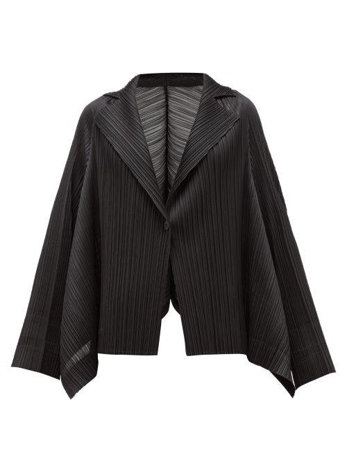 Matchesfashion.com Pleats Please Issey Miyake - Single-breasted Technical-pleated Blazer - Womens - Black