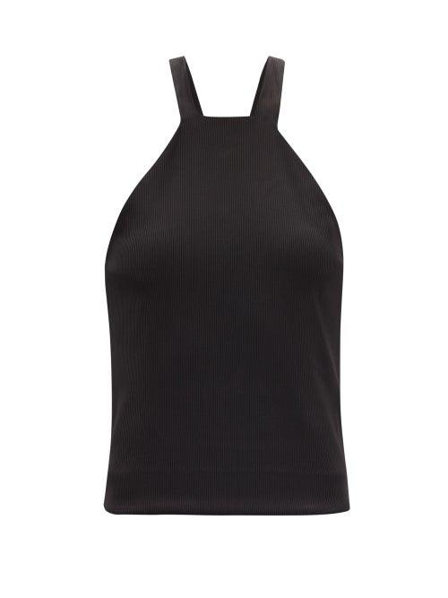 Gauge81 - Roye Racerback Ribbed-jersey Top - Womens - Black