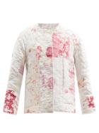 Matchesfashion.com By Walid - Ilana Collarless Floral-print Cotton Jacket - Womens - Pink White