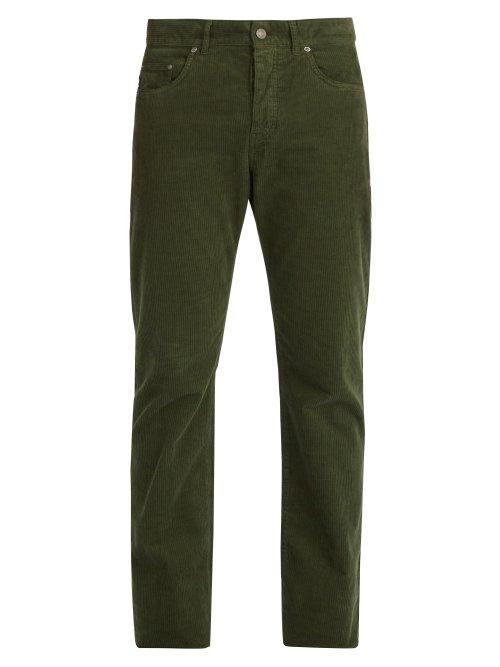 Matchesfashion.com Bottega Veneta - Straight Leg Corduroy Trousers - Mens - Green