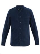 Matchesfashion.com A.p.c. - Serge Cotton-needlecord Button-down Shirt - Mens - Dark Blue