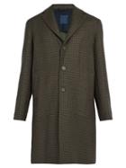 Matchesfashion.com Altea - Houndstooth Wool Blend Overcoat - Mens - Brown Multi