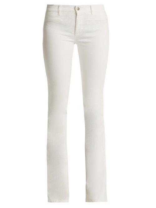 Matchesfashion.com M.i.h Jeans - Marrakesh High Rise Kick Flare Jeans - Womens - White