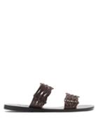 Matchesfashion.com Ancient Greek Sandals - Melia Woven-leather Sandals - Womens - Dark Brown