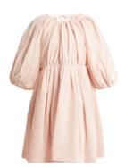 Matchesfashion.com Cecilie Bahnsen - Ava Velvet Mini Dress - Womens - Light Pink