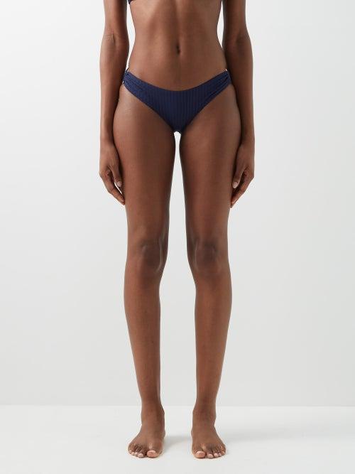 Melissa Odabash - Evita Ring-embellished Bikini Briefs - Womens - Mid Navy