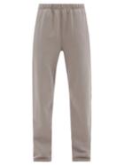 Ladies Rtw Les Tien - Brushed-back Cotton Track Pants - Womens - Mid Grey