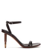 Matchesfashion.com Vetements - Killer Bullet Heel Leather Sandals - Womens - Black