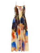 Jason Wu - Lace-appliqu Ombr-print Silk-charmeuse Dress - Womens - Multi