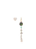 Matchesfashion.com Francesca Villa - Faith In Love Diamond & 18kt Gold Earrings - Womens - Gold Multi