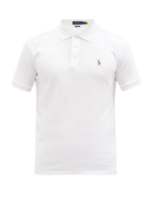 Polo Ralph Lauren - Pony-embroidered Cotton-piqu Polo Shirt - Mens - White
