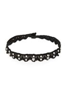 Saint Laurent Lolita Star And Bead Studded Choker