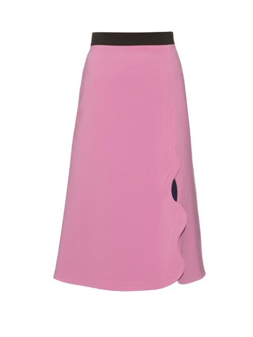 Roksanda Marten Wave-edged Midi Skirt