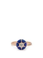 Matchesfashion.com Selim Mouzannar - Sea Flowers 18kt Rose Gold Diamond Ring - Womens - Blue