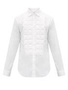 Matchesfashion.com Bottega Veneta - Quilted Cotton-blend Shirt - Mens - White