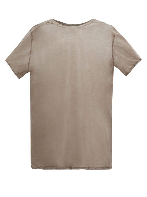 Matchesfashion.com Rick Owens - Semi-sheer Cotton-jersey T-shirt - Mens - Light Grey