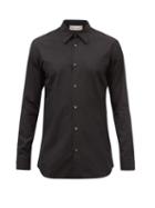 Alexander Mcqueen - Graffiti Logo-print Cotton-poplin Shirt - Mens - Black