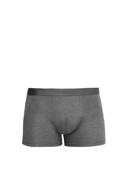 Zimmerli - 700 Pureness Stretch-jersey Boxer Briefs - Mens - Grey