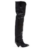 Matchesfashion.com Isabel Marant - Lafsten Thigh High Leather Boots - Womens - Black