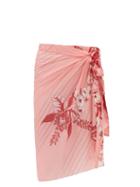 Matchesfashion.com Etro - Floral-print Cotton-blend Sarong - Womens - Pink Print