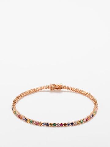 Anita Ko - Hepburn Diamond, Sapphire & Rose-gold Bracelet - Womens - Gold Multi